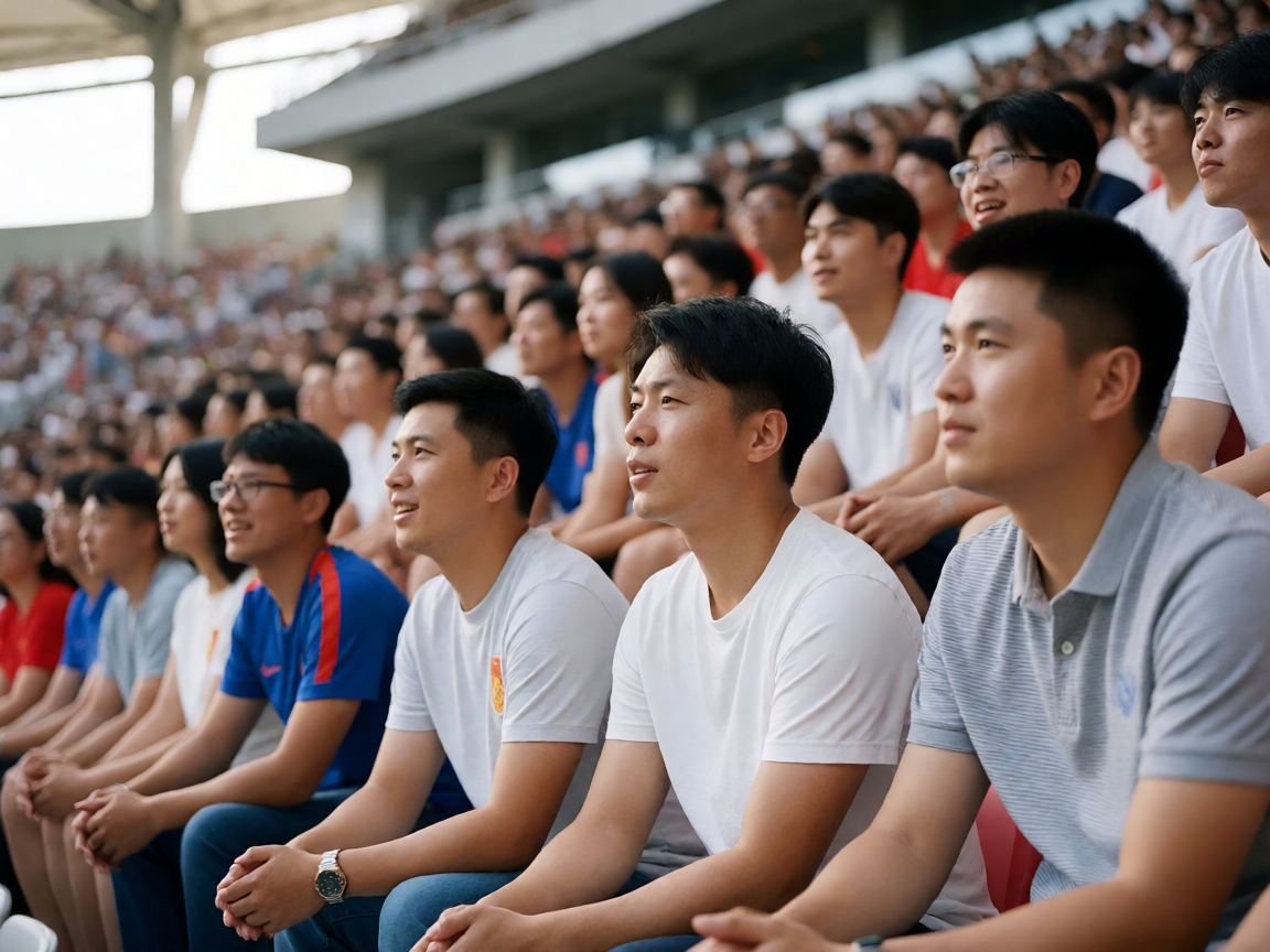 体育场馆内热情的球迷观众，共同见证精彩赛事时刻